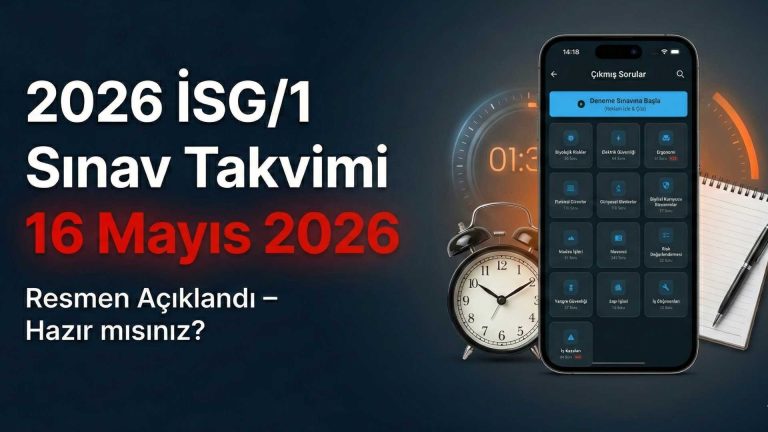 isg 2026 sınavı ne zaman