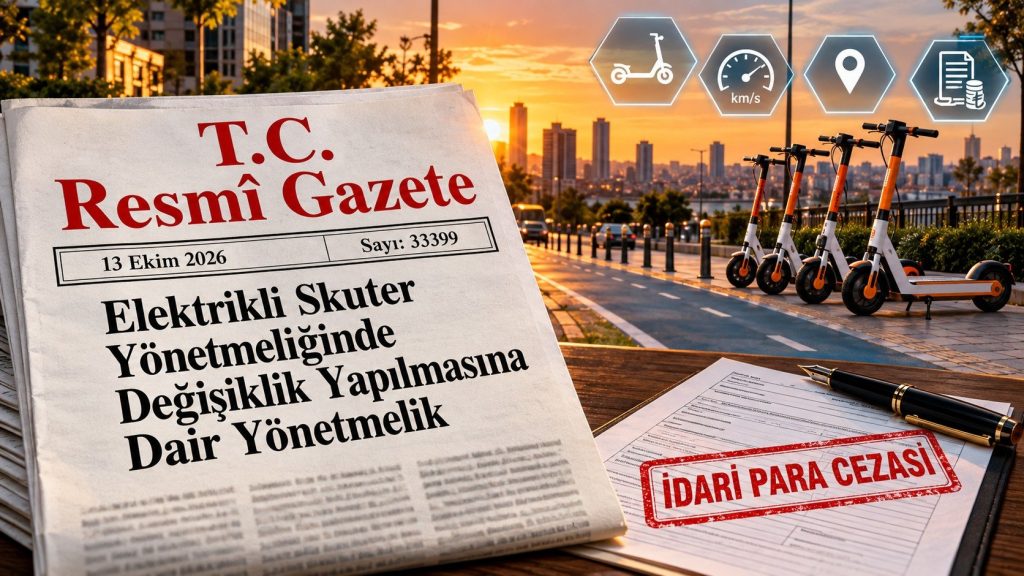 Elektrikli Skuter Yönetmeliği Değişti: Yeni Ceza Tablosu (13 Ekim 2026)