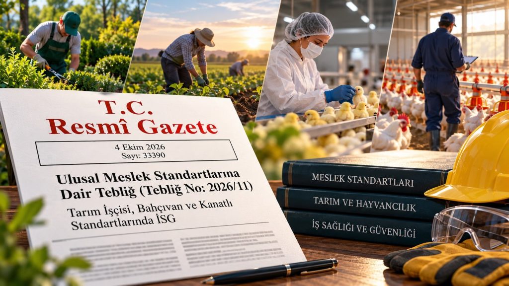 Ulusal Meslek Standartlarına Dair Tebliğ 2026/11: Tarım İşçisi, Bahçıvan ve Kanatlı Standartlarında İSG