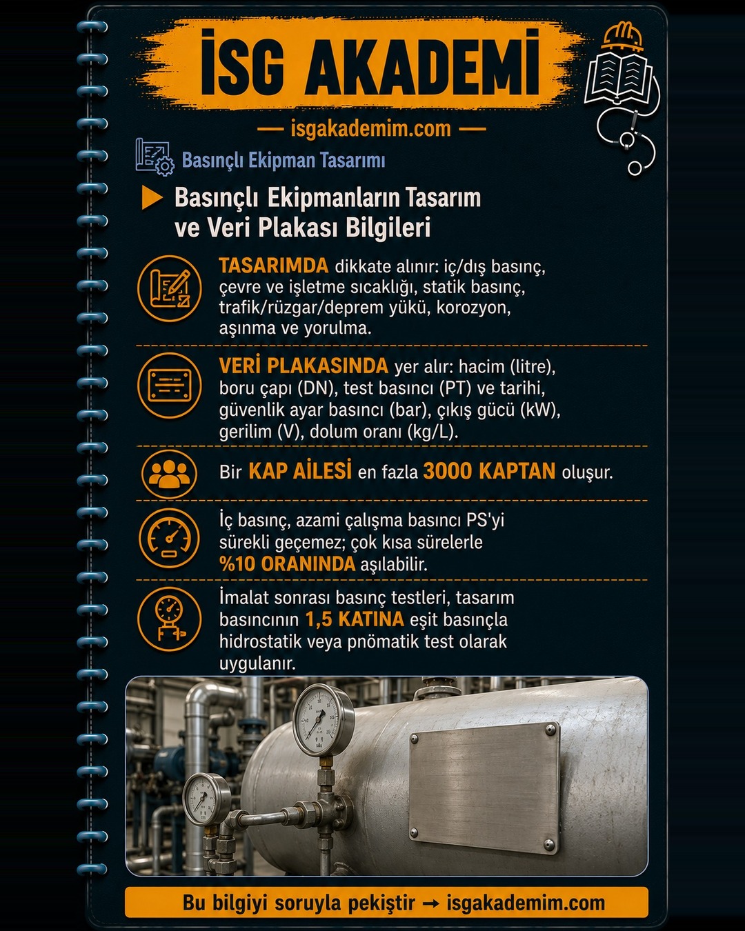 Basınçlı Ekipmanların Tasarım ve Veri Plakası Bilgileri