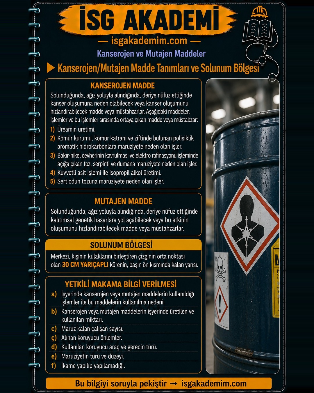 Kanserojen/Mutajen Madde Tanımları ve Solunum Bölgesi