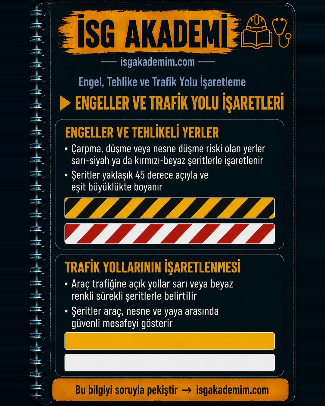 ENGELLER VE TRAFİK YOLU İŞARETLERİ