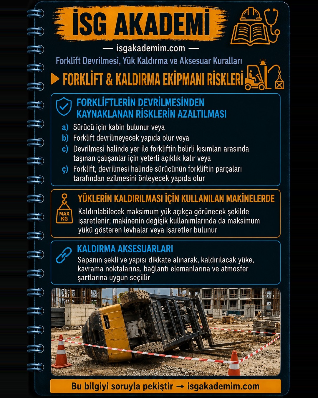 FORKLİFT & KALDIRMA EKİPMANI RİSKLERİ