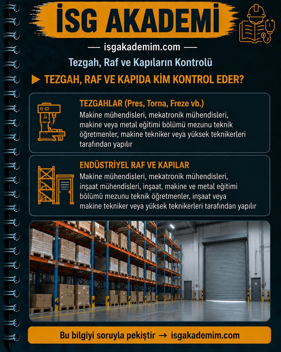 TEZGAH, RAF VE KAPIDA KİM KONTROL EDER?