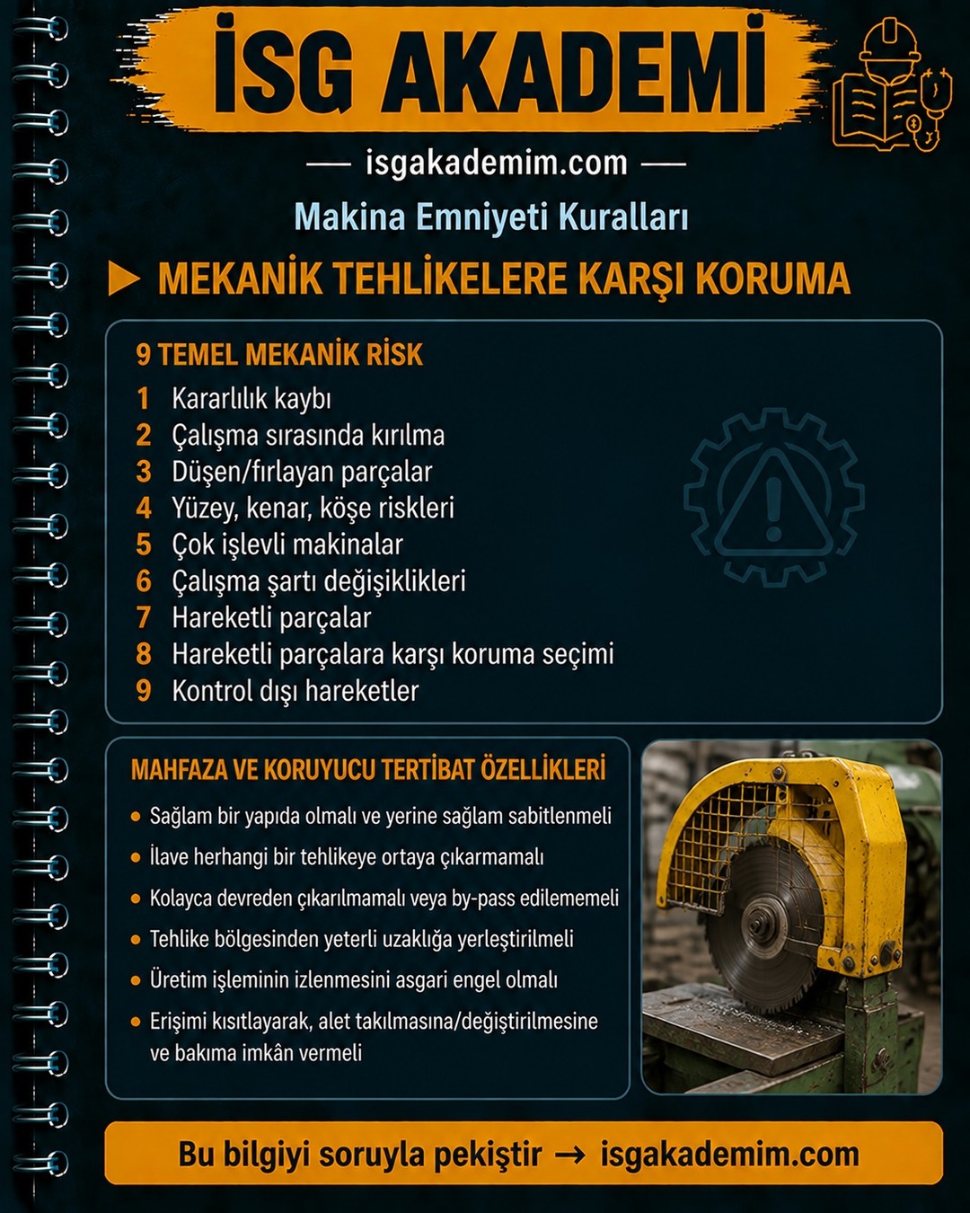 MEKANİK TEHLİKELERE KARŞI KORUMA