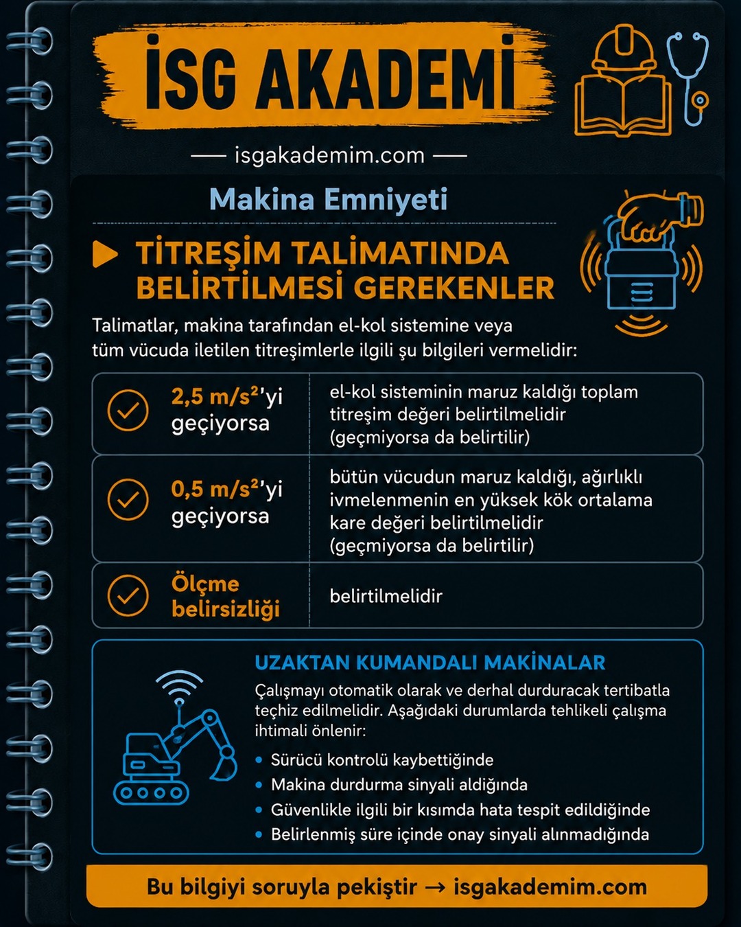 TİTREŞİM TALİMATINDA BELİRTİLMESİ GEREKENLER