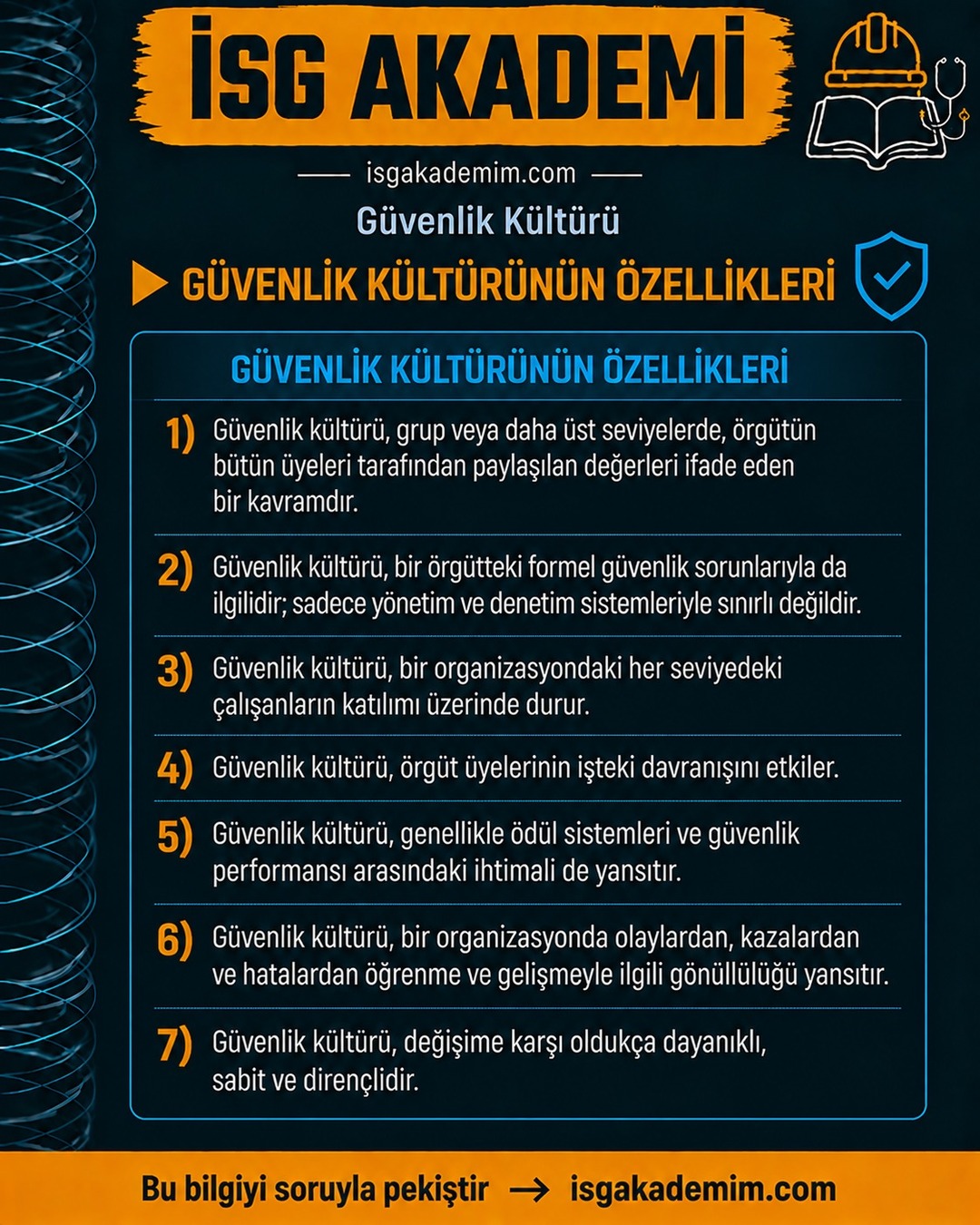 GÜVENLİK KÜLTÜRÜNÜN ÖZELLİKLERİ