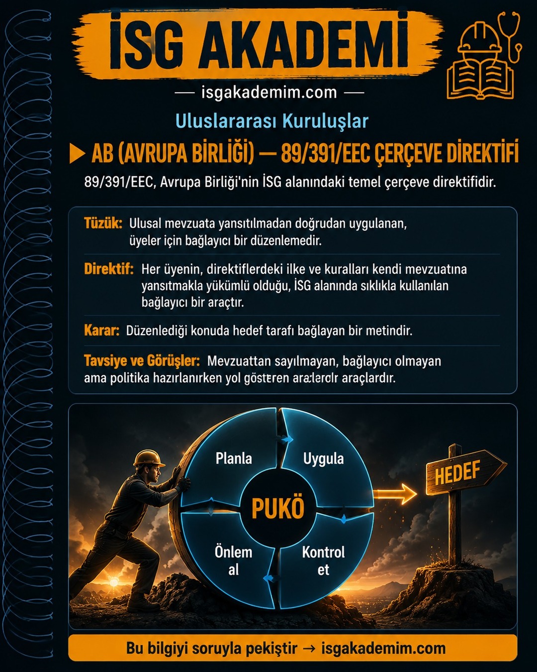 AB (AVRUPA BİRLİĞİ) — 89/391/EEC ÇERÇEVE DİREKTİFİ