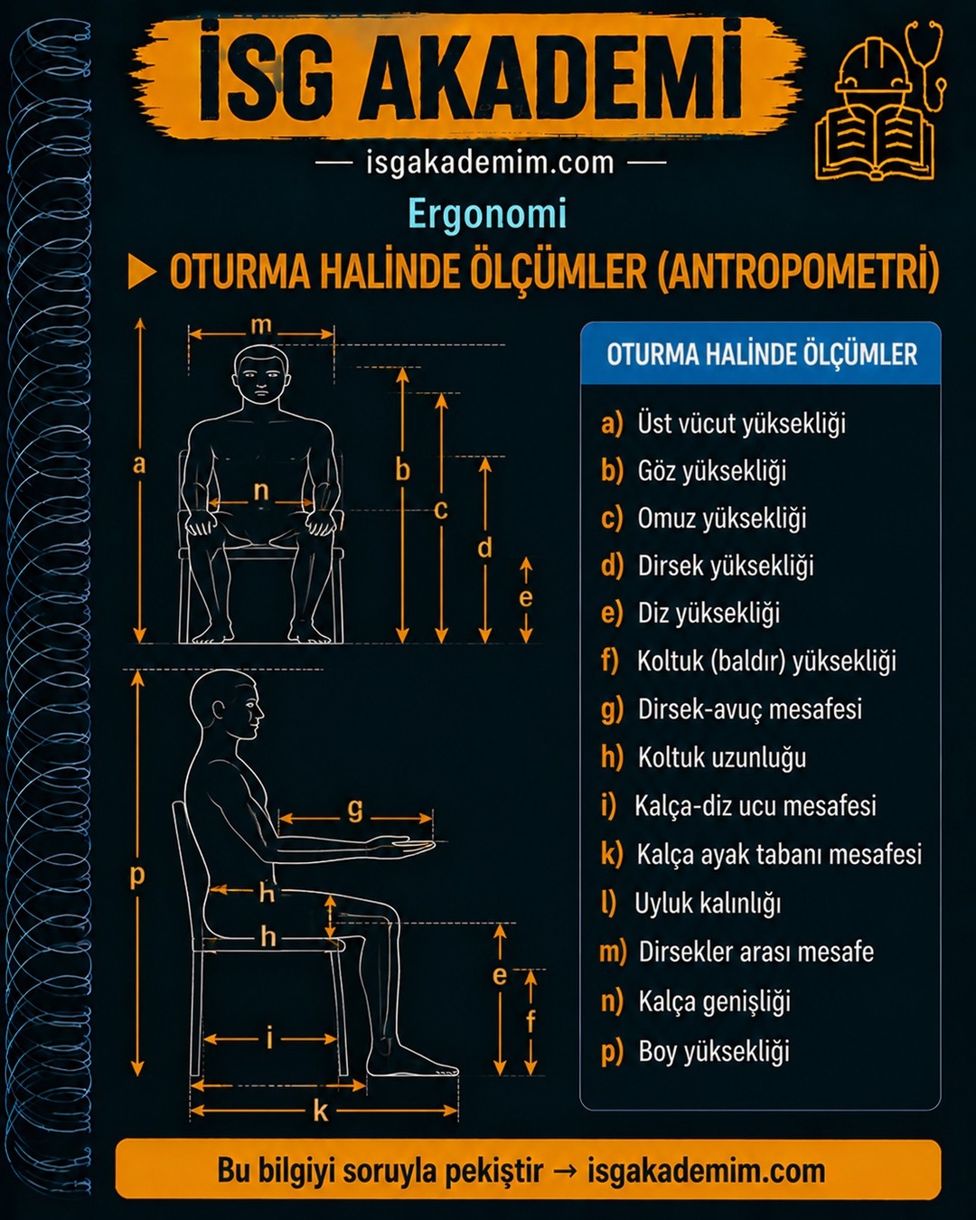 OTURMA HALİNDE ÖLÇÜMLER (ANTROPOMETRİ)